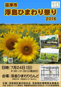 7月24日（日）【沼津市】　浮島ひまわり祭り2016　開催！