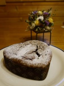 【川根本町】自家製小麦のバレンタインケーキ＆ドライフラワー小物づくり