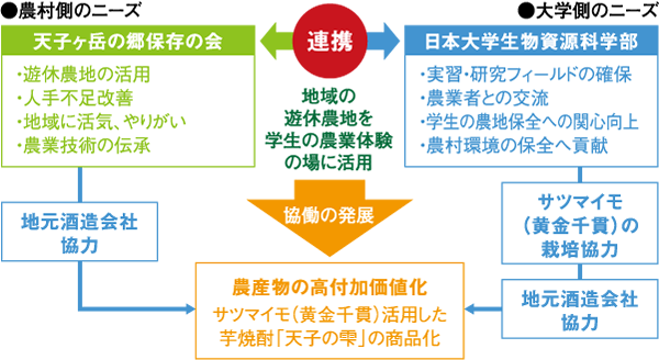 農村側・大学側のニーズ