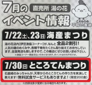 【南伊豆町】南伊豆湯の花「ところてんまつり」開催！