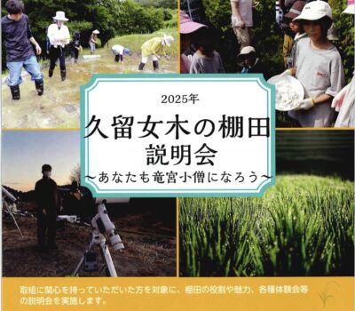 【浜松市浜名区】久留女木の棚田説明会開催！