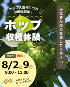 【伊豆市】ベアード「ホップの収穫体験」!